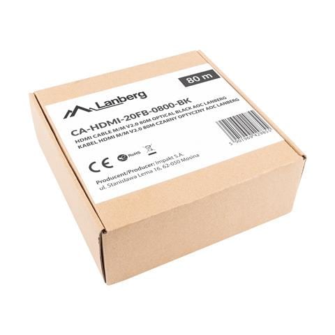 CA-HDMI-20FB-0800-BK cavo HDMI 80 m HDMI tipo A (Standard) Nero, Argento - Foto 2
