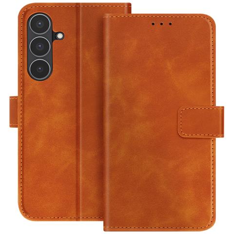 Custodia A Portafoglio Per Galaxy S25 Fe Magnetica Effetto Pelle Scamosciata Soft-touch - Foto 1
