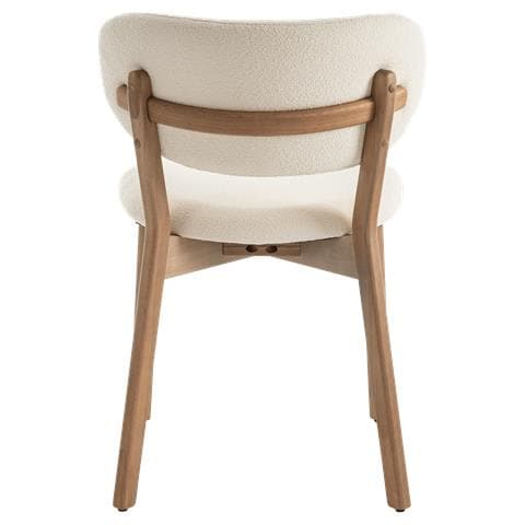 Set Di 2 Sedie Aura Beige In Tessuto Loop E Legno Chiaro - Foto 5
