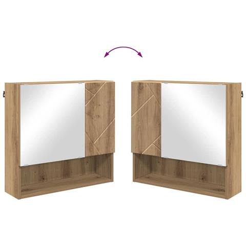 Set di mobili per il bagno con porta 2 pcs Rovere artigianale - Foto 9