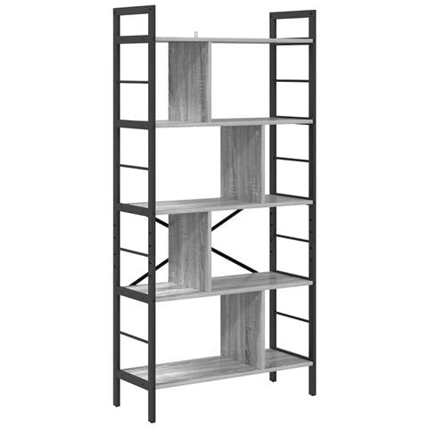 Libreria Grigio Sonoma 75 x 30 x 156 cm Legno multistrato - Foto 1