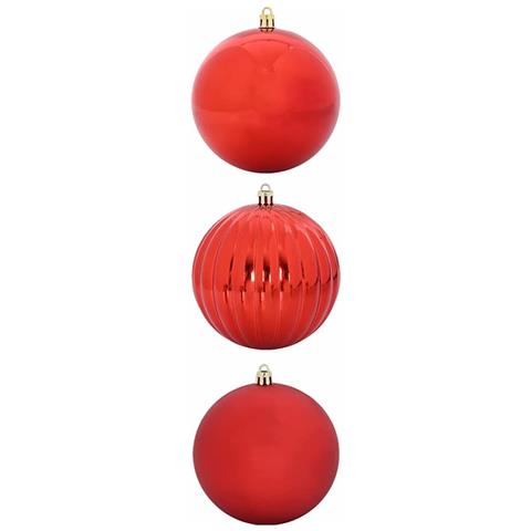 Set di Palle di Natale 3 pcs Rosso Plastica - Foto 1