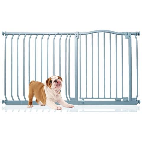 Bettacare Cancelletto Per Cani Con Parte Superiore Incurvata, 134cm - 143cm, Grigio Opaco - Foto 1