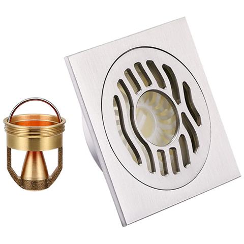 Scarico A Pavimento A Levitazione Magnetica K5018 Nichel Spazzolato Dual-use: Soluzione Antiodore In Rame - Foto 1