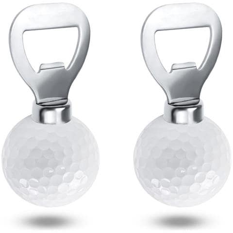 Apribottiglie Pallina Da Golf 2-pack - Acciaio Inox, Design Antiscivolo White - Foto 1