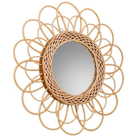 Specchio In Bambù Marrone D40/16,5x02h - Foto 1