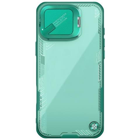 Cover per iPhone 16 Pro Max - TPU+PC, Verde, Con Soporte - Foto 2