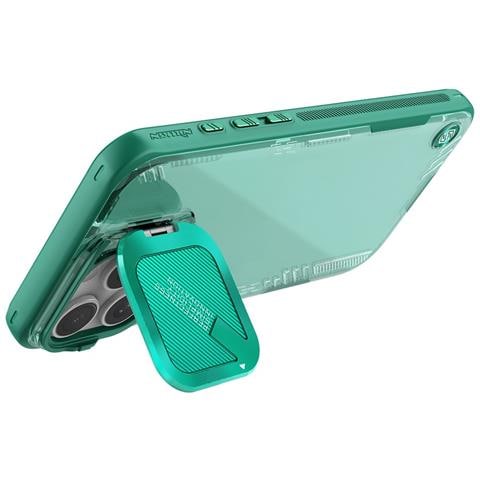 Cover per iPhone 16 Pro Max - TPU+PC, Verde, Con Soporte - Foto 4