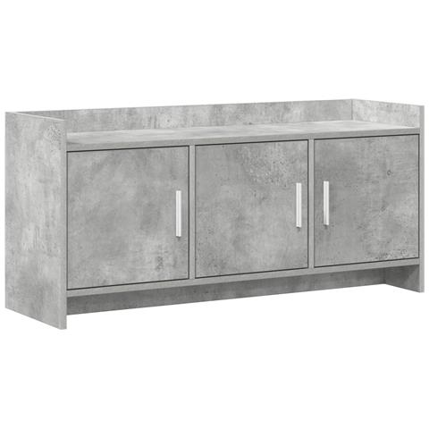 Mobile TV 102 x 33 x 47 cm Grigio Cemento Legno ingegnerizzato - Foto 1