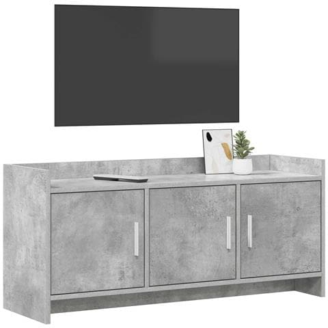 Mobile TV 102 x 33 x 47 cm Grigio Cemento Legno ingegnerizzato - Foto 2