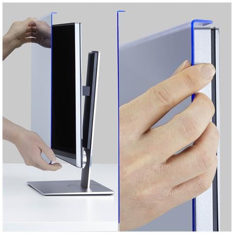 Filtro Privacy per Monitor 32" 16:9 Widescreen, Pellicola di Sicurezza in Acrilico da Appendere, Protezione Luce Blu, Installazione Rapida, + /- 30°, Lucido, TAA - Foto 2