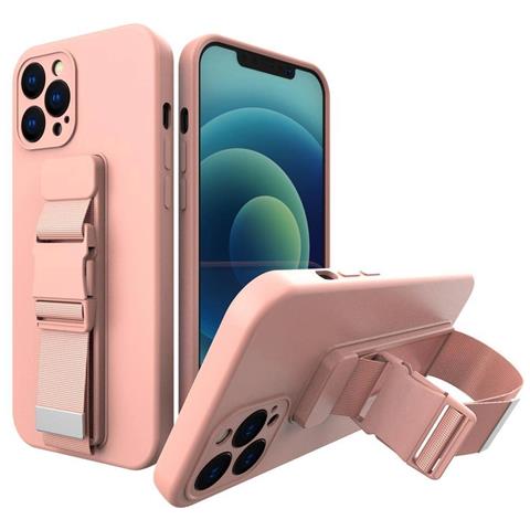 Custodia Xiaomi Redmi 9 Con Cinturino Rosa - Foto 2