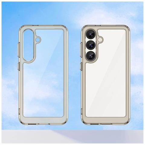 Custodia In Silicone Outer Space Con Cornice Gel Per Samsung Galaxy S25 - Trasparente Nera - Foto 2