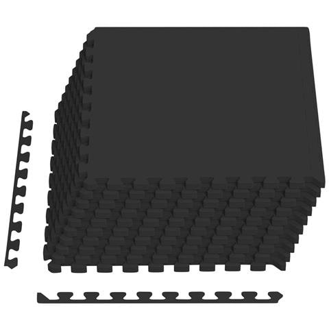 Tappeti 40 pz Nero 14,4 m² Schiuma EVA - Foto 1