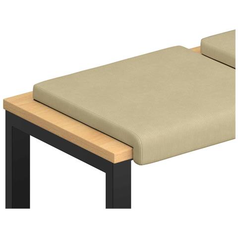 Cuscino per panchina 2 pz corduroy Grigio Verde - Foto 1