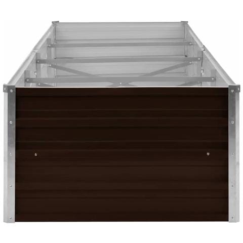 Fioriera Per Giardino Marrone 320x80x45 Cm In Acciaio Zincato - Foto 2