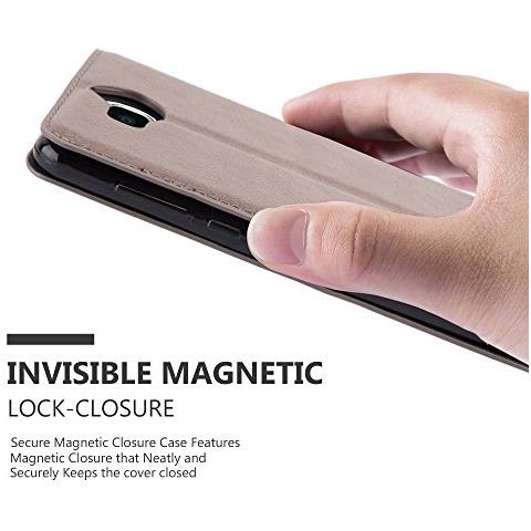 Custodia Compatibile Con Huawei Y6 2017 In Bruno Caffè - Coperchio Protettiva Con Chiusura Magnetica, Funzione Stand E Tasca Per Le Carte - Foto 2