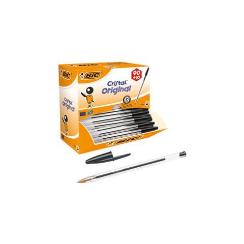 Dispenser Value Pack 90+10 Penna Sfera Cristalâ® Medio 1,0mm Nero Bicâ® - Foto 1