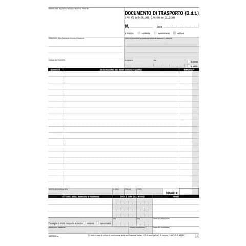 Blocco Ddt Autoricalcanti A4 33x3 Copie Autoricalcanti 1687cd330 - Foto 1