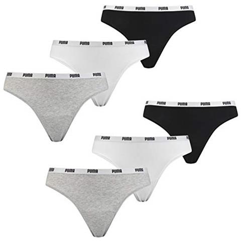 Intimo Da Donna, 6 Perizome, 2 X 3 Bianco / grigio / nero M - Foto 1