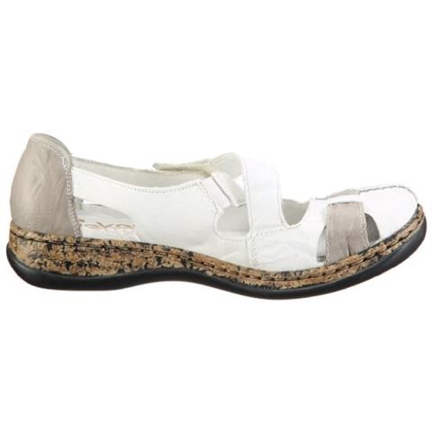46367, Ballerine Donna, White (bianco / Grigio / 80), 40 Ue - Foto 4