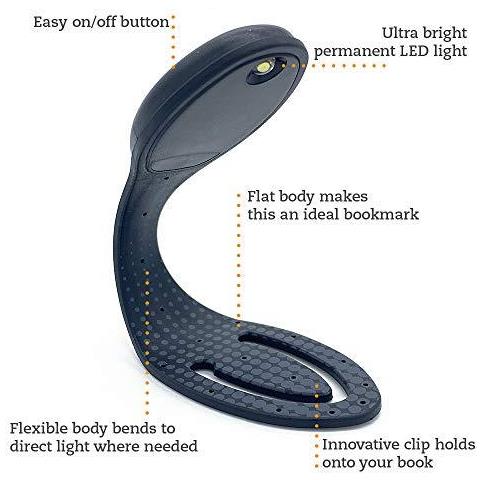 Flexilight Lettura Del Led Luce Del Libro Della Clip Sul Dono Della Lampada Regolabile Viaggi Segnalibro (nero)  - Foto 2