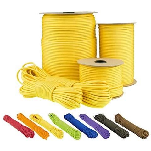 Paracord 550 Del Cavo Dei Paracadute Tipo Iii Mil-spec 7 Fili Survival (giallo 15 M)  - Foto 1