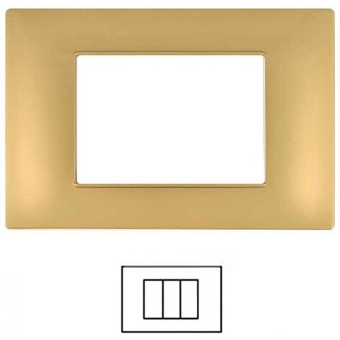 Placca 2 3 4 7 Posti Oro Vimar Plana Compatibile - Foto 1