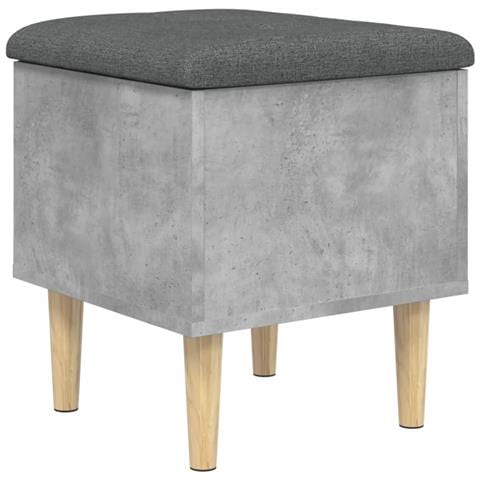 Panca Portaoggetti Grigio Cemento 42x42x46 Cm Legno Multistrato - Foto 2