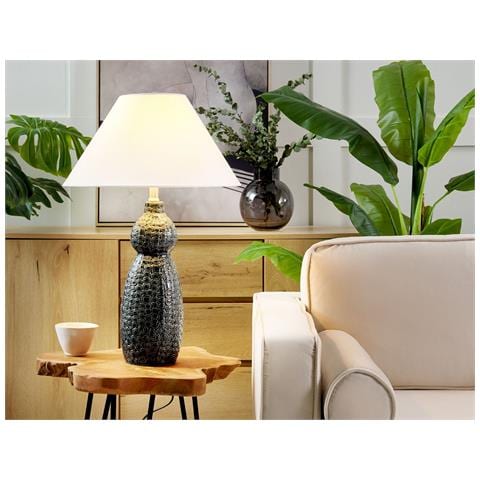 Lampada Da Tavolo Matina Ceramica Bianco - Foto 1