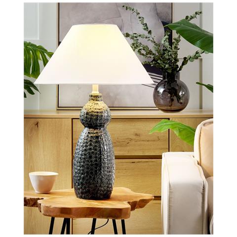 Lampada Da Tavolo Matina Ceramica Bianco - Foto 8