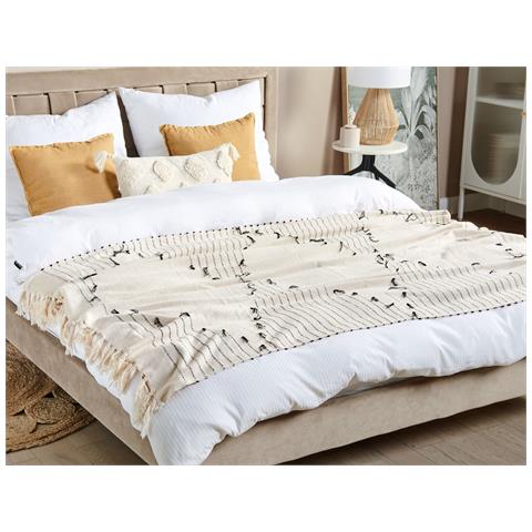 Coperta Uluyol Cotone 130 X 170 Cm Beige - Foto 1