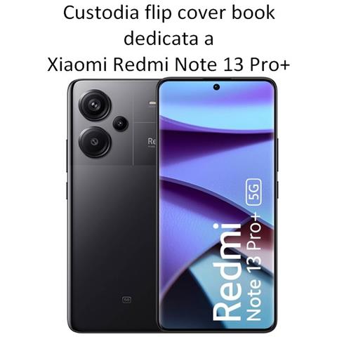 Custodia A Libro Book Cover Case Per Xiaomi Redmi Note 13 Pro+ - Note 13 Pro Plus Black - Foto 2