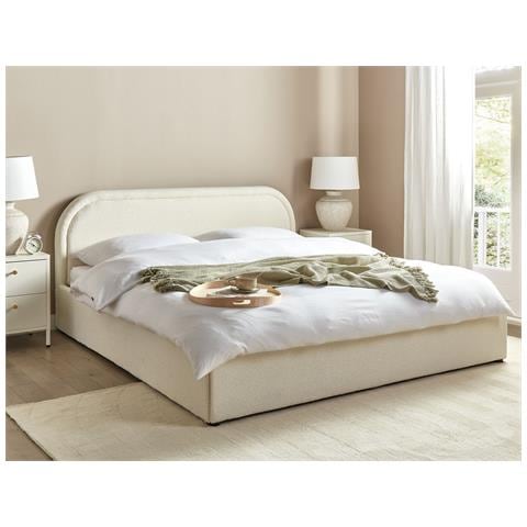 Letto Contenitore Bouclé Quillien 180 X 200 Cm Beige Chiaro - Foto 1