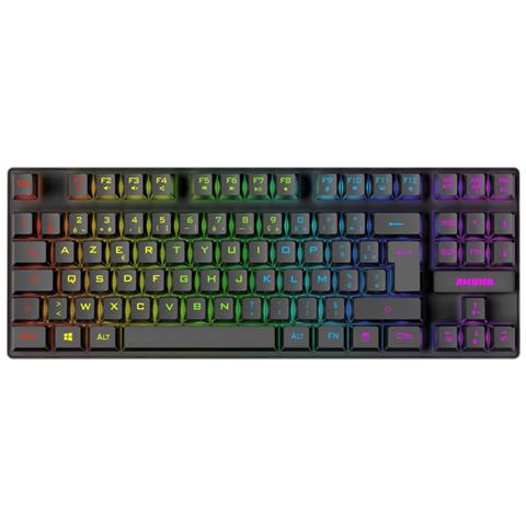 Tastiera Gaming Shonen T02 Tkl 88 Tasti Con Effetti Luminosi Rgb, Nero - Foto 1