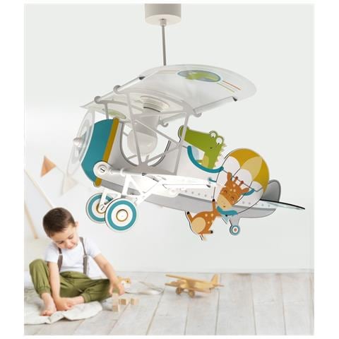 Lampada Da Soffitto Per Bambini Aereo Piccolo Coccodrillo - Foto 1