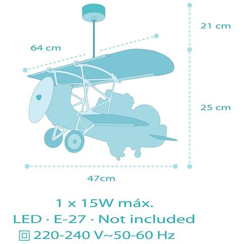 Lampada Da Soffitto Per Bambini Aereo Piccolo Coccodrillo - Foto 6