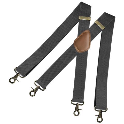 Bretella Elastica Regolabile A Forma Di X Con 4 Clip Darkgrey - Foto 1