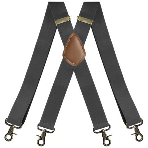 Bretella Elastica Regolabile A Forma Di X Con 4 Clip Darkgrey - Foto 3