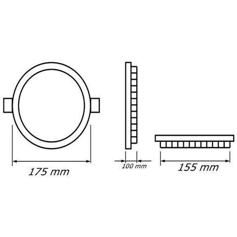 Pannello Led A Incasso Faretto Slim 12 Watt 3 Colori Luce Bianca Calda Naturale - Foto 6