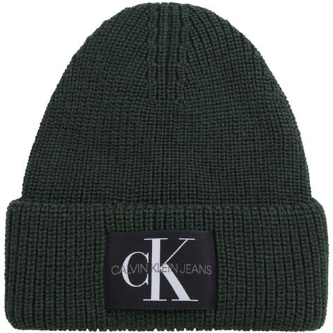 Monologo Patch Beanie Beanie Berretto Lana Accessori Uomo Verde Eu One Size, K50k506242 Llp - Foto 1