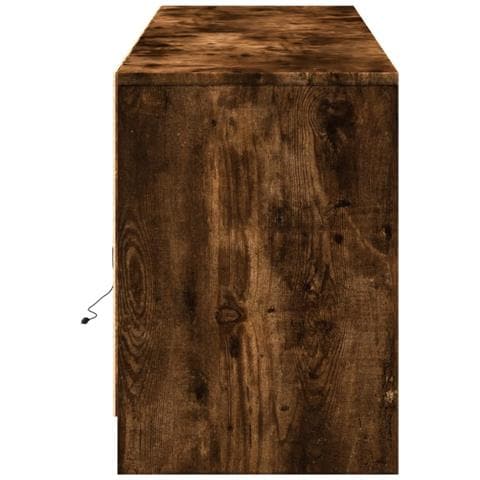 Mobile Porta TV con LED Rovere Fumo 180x34x50cm in Truciolato - Foto 10