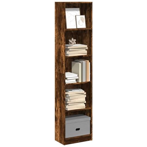 Libreria Rovere Fumo 40x24x176 Cm In Legno Multistrato - Foto 1