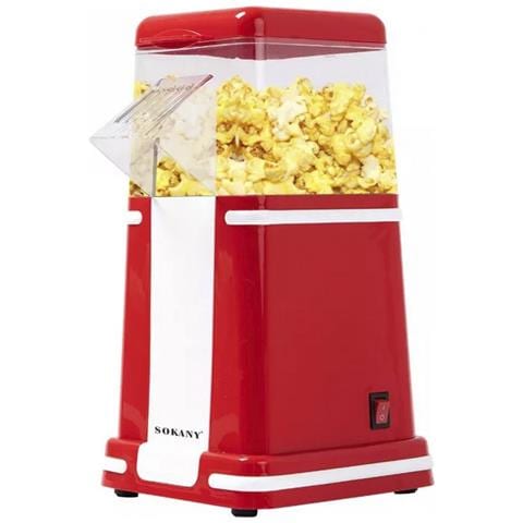 Macchina Per Popcorn Elettrica Retro 1200w Ad Aria, Senza Olio, In 3 Min. - Foto 1