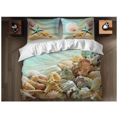 Copripiumino Matrimoniale Stampa Digitale Made Italy 100% Cotone Bahamas - Foto 1