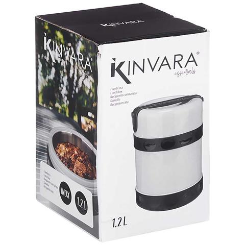 Dam Scatola Per Alimenti 1.2l Interno In Acciaio 14x14x19 Cm. Grigio - Foto 2