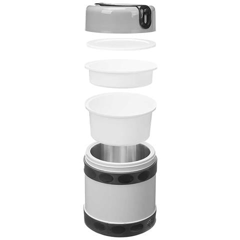 Dam Scatola Per Alimenti 1.2l Interno In Acciaio 14x14x19 Cm. Grigio - Foto 4