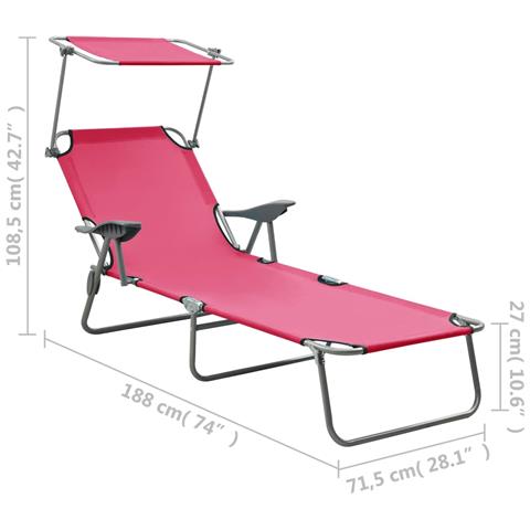 Lusso Casadino -  Lettino Prendisole Con Baldacchino In Acciaio Rosa - Foto 8