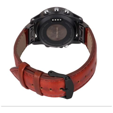 Cinturino Per Orologio In Vera Pelle Per Garmin Fenix 7s / 6s / 5s - Sgancio Rapido Brown 22 Mm - Foto 2