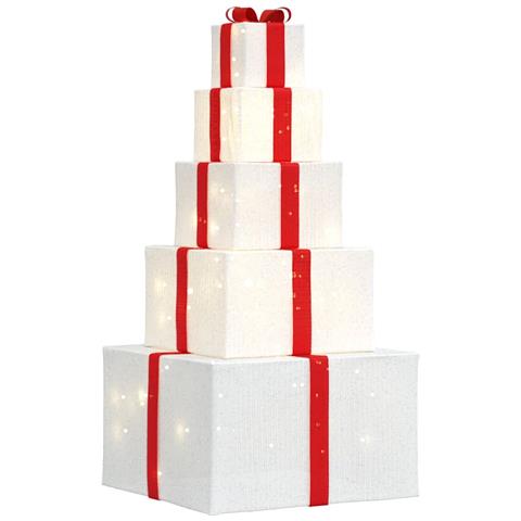 Confezione Regalo Decorazioni Natalizie 250 LED Bianco Caldo - Foto 1